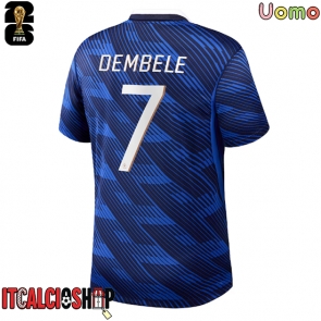 Francia Ousmane Dembele #7 Prima Maglia Mondiali 2026 Manica Corta